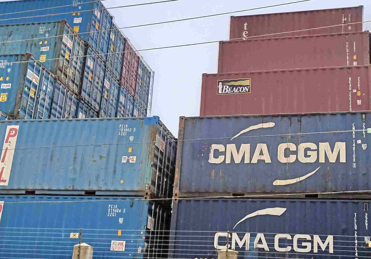 Containers at Kilindini Harbour in Mombasa