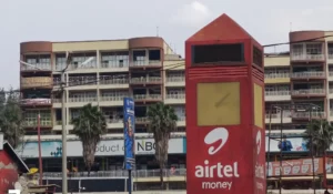 Airtel Money pillar in Kigali, Rwanda.