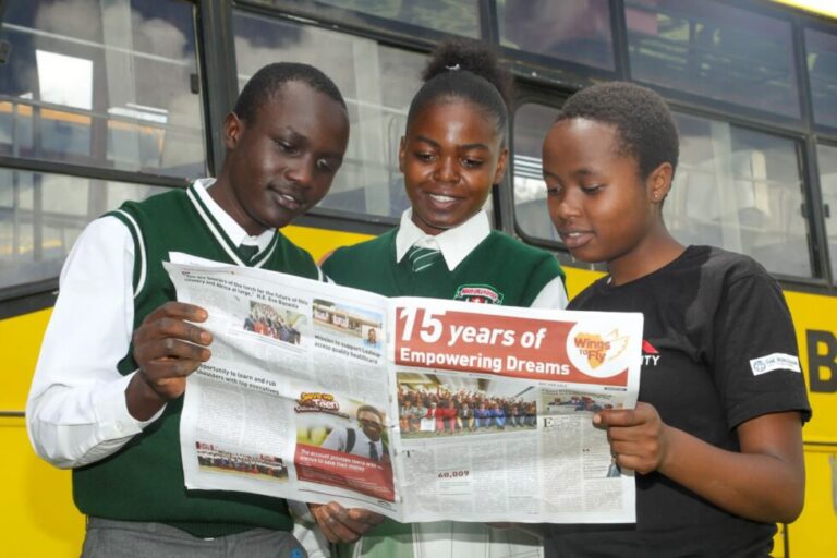 Part of the 1,532 beneficiaries of Wings to Fly and Elimu Scholarship programs from different parts of the Rift Valley Region gathered at Moi Girls High School for the 15th Annual Education and Leadership Congress, which had the theme 'Educate, Empower, Lead: The Triad to Success.'