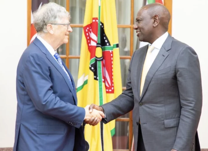 President William Ruto and co-chair of the Bill & Melinda Gates Foundation Bill Gates at State House, Nairobi in November 2022. Photo I PCS