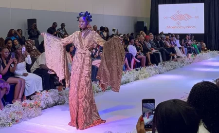 Designs by Maisha by Nusria being showcased at the Nairobi Fashion Week 2025