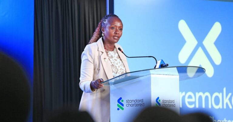 Standard Chartered, the head of Corporate Affairs, Joyce Kibe. Standard Chartered's Goal Program marks 10 years of empowering young women in Kenya with vital skills.