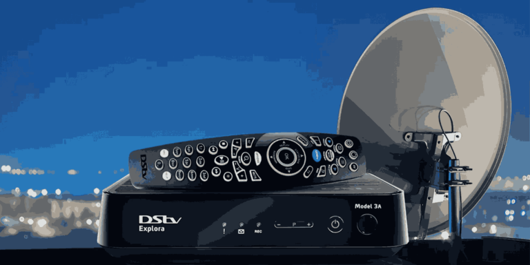 multichoice dstv decoder and satellite