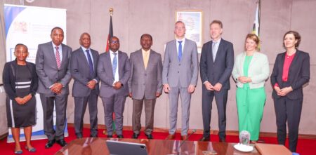 Kenya and Germany strengthen collaboration in AI, BPO, and digital transformation as German Ambassador Sebastian Groth meets with Kenyan officials at the Ministry’s Nairobi headquarters. Explain AI collaboration details Explore digital transformation challenges Make caption more specific