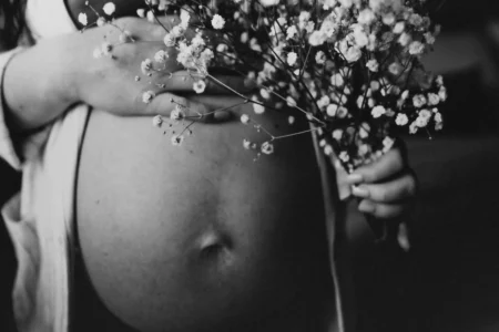 Close up of Pregnant Woman's Stomach