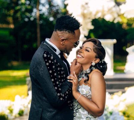 Gospel singer Lynet Munyali 'Size 8' with her husband DJ Mo