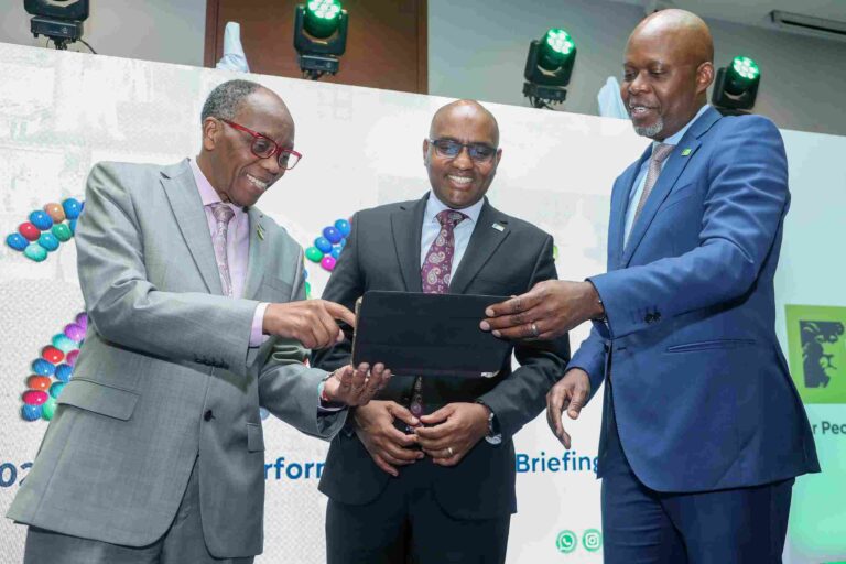 KCB Group Delivers Record Dividend and Regional Growth Amid Market Headwinds KCB Group Chairman Dr. Joseph Kinyua, CEO Paul Russo, and Finance Director Lawrence Kimathi at 2025 half-year results announcement.
