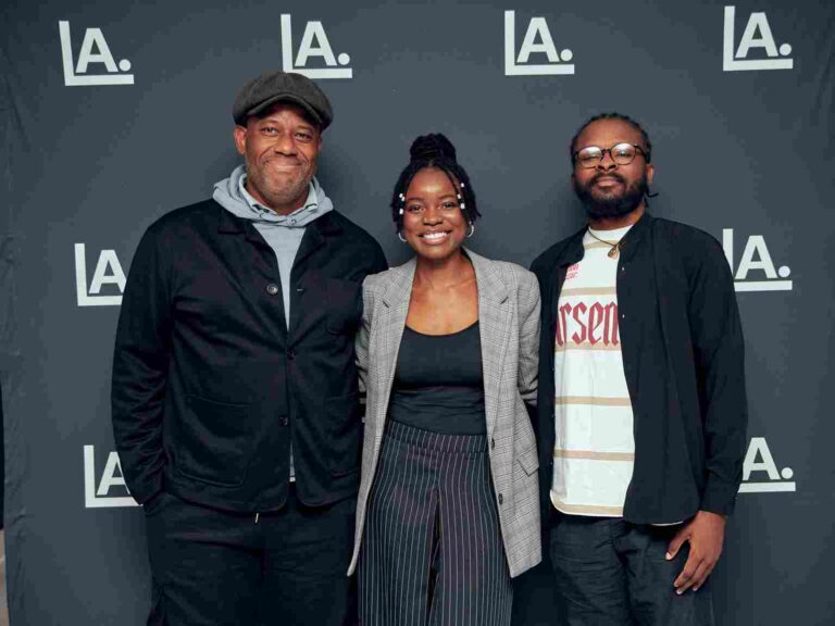 African Film Press founders Tambay Obenson, Jennifer Ochieng, and Ikeade Oriade standing side by side at a film industry event. 📝 Image Description A photo featuring the three founding editors of African Film Press, captured at a cultural or industry gathering. From left to right: Tambay Obenson of Akoroko, Jennifer Ochieng of Sinema Focus, and Ikeade Oriade of What Kept Me Up. The trio represents a pan-African alliance of film platforms committed to elevating African cinema through journalism, criticism, and the newly launched AFP Critics Prize.