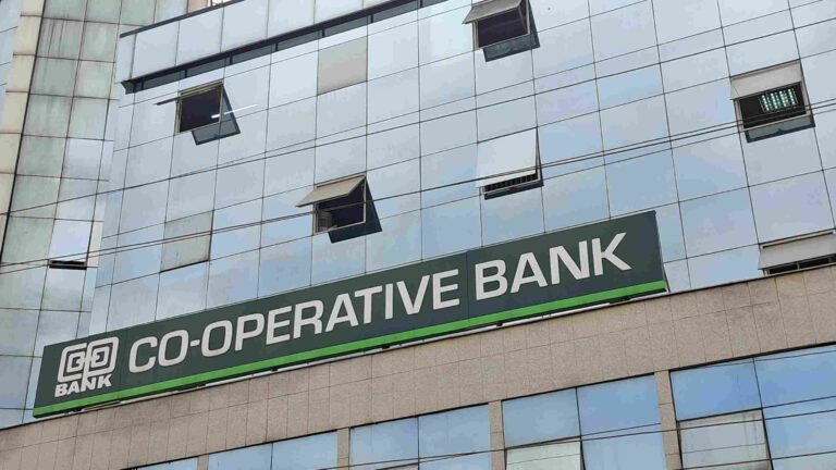 Customer using Co-op Bank’s mobile app to access Kamilisha overdraft