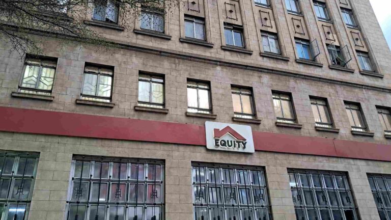 Equity Group CEO presenting Q3 2025 financial results showing KSh 54.1B profit