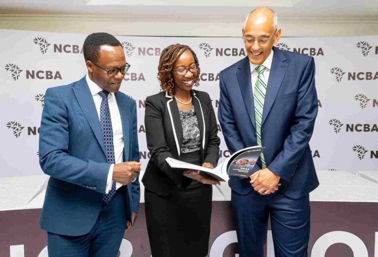 Kathryne Kamene Maundu, former NCBA Group Company Secretary, speaking during the Group's 64th Annual General Meeting