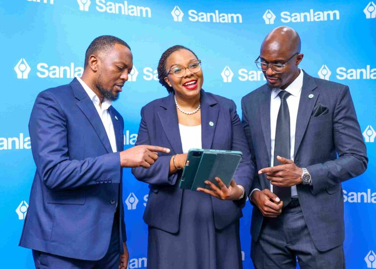 Sanlam Akiba Plus: A Smarter Way to Save for Retirement Sanlam Life executives Isaac Mwangi, Jacqueline Karasha, and Jack Marwa share a light moment during the launch of the Akiba Plus pension solution.