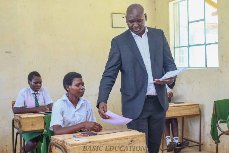 Kenya Ministry of Education Official 2026 Academic Calendar PS Julius K. Bitok overseeing KCSE Chemistry exam at Kapkondot Secondary School, Chesongoch, Kerio Valley, Nov 3, 2025.