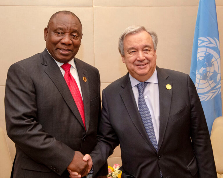 South African President Cyril Ramaphosa informs UN Secretary-General António Guterres of troop withdrawal from MONUSCO.