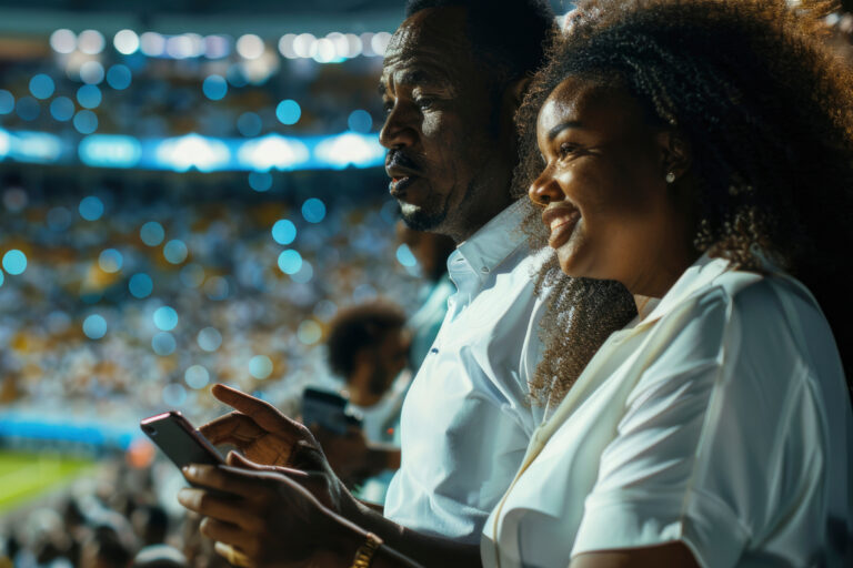 Football fans using mobile apps for match day updates