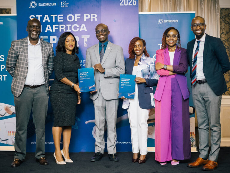Ambassador Phillip Thigo with Glass House PR CEO Mary Njoki at the launch of the State of PR in Africa 2026 Report in Nairobi.