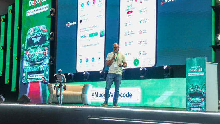 Safaricom My OneApp financial products screen showing Ziidi savings, Ziidi Trader, Pochi la Biashara and Tunza Mapato insurance on an Android device