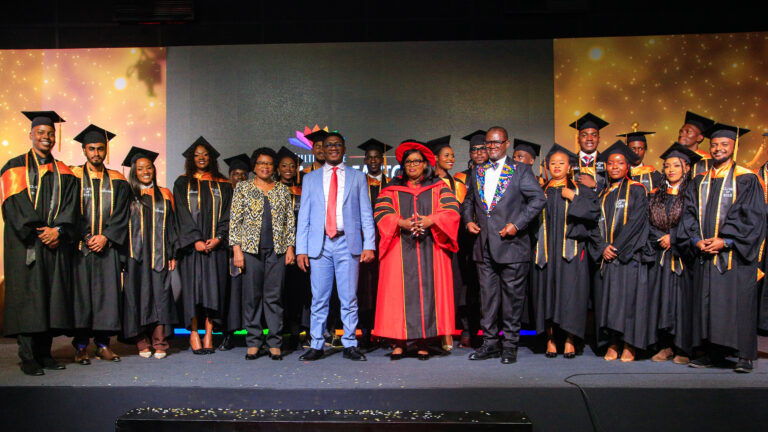 MultiChoice Talent Factory Class of 2026 graduates posing with Kenyatta University, KFC, and Government officials.