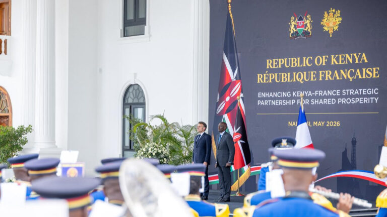 Ruto and Macron at the Africa Forward Summit, Nairobi 2026
