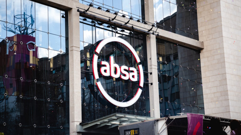 Absa Bank Group branch signage in Johannesburg, South Africa