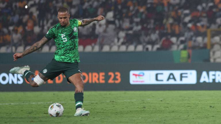 Former Nigeria captain William Troost-Ekong in action.