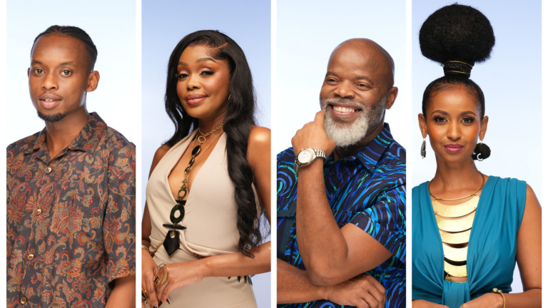 Brian Kabugi, Minnie Kariuki, Dumisani Mbebe and Sarah Hassan pose for Tides Kenyan music drama