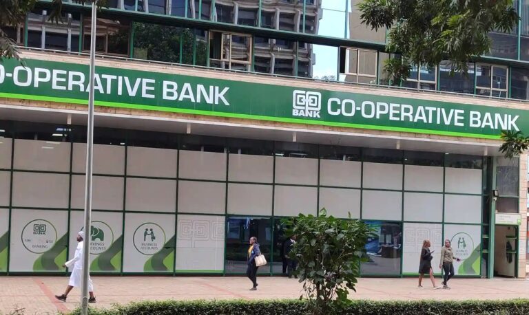 Co-operative Bank branch exterior with green signage in Nairobi Kenya