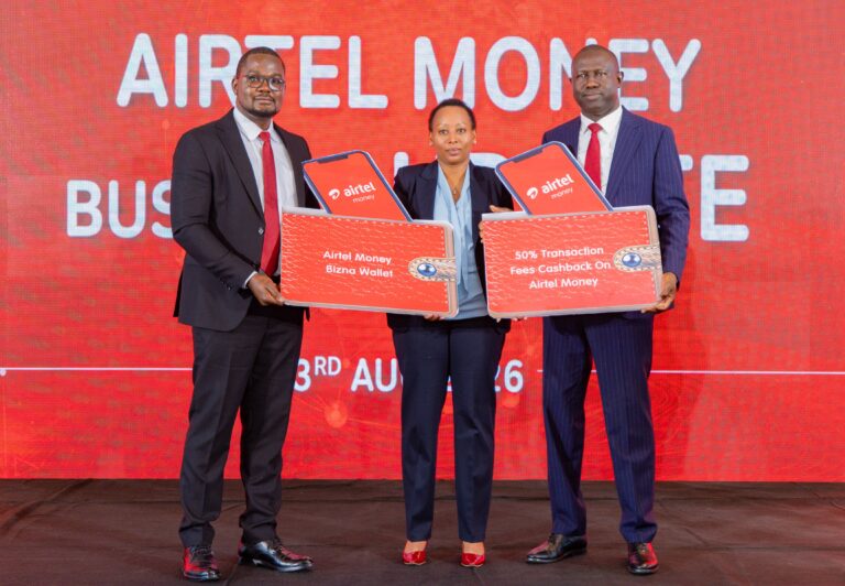 Bonke Michael, Prisca Murigu and Djibril Tobe launch Airtel Money Bizna Wallet