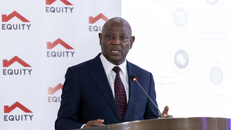 Dr. James Mwangi, Equity Group Managing Director and CEO, addressing shareholders at the H1 2026 results briefing