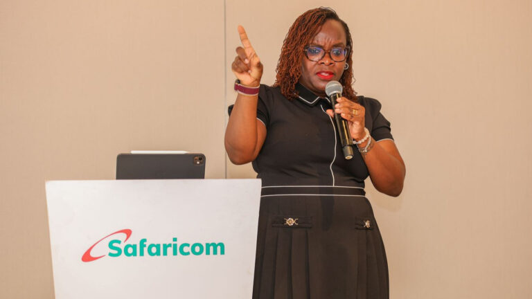 Safaricom Sustainability Report: Double Materiality, New Impact Method Karen Basiye, Safaricom Director of Sustainable Business, briefing journalists on the 2026 Sustainable Business Report