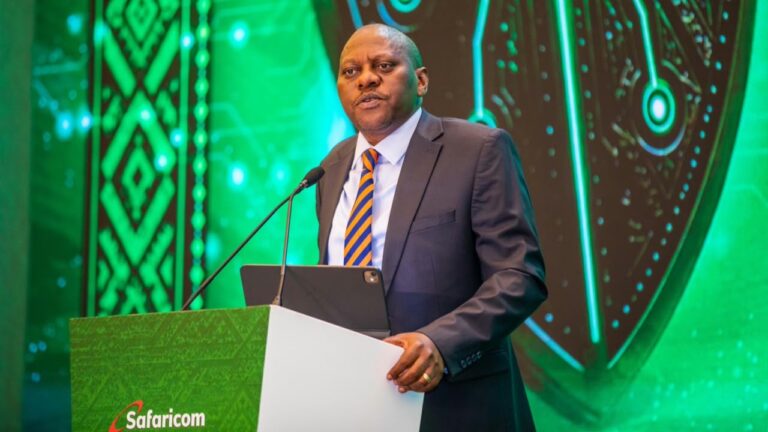 Nicholas Mulila, Group Chief Risk Officer at Safaricom PLC, speaks at the Safaricom Cybersecurity Summit in Nairobi